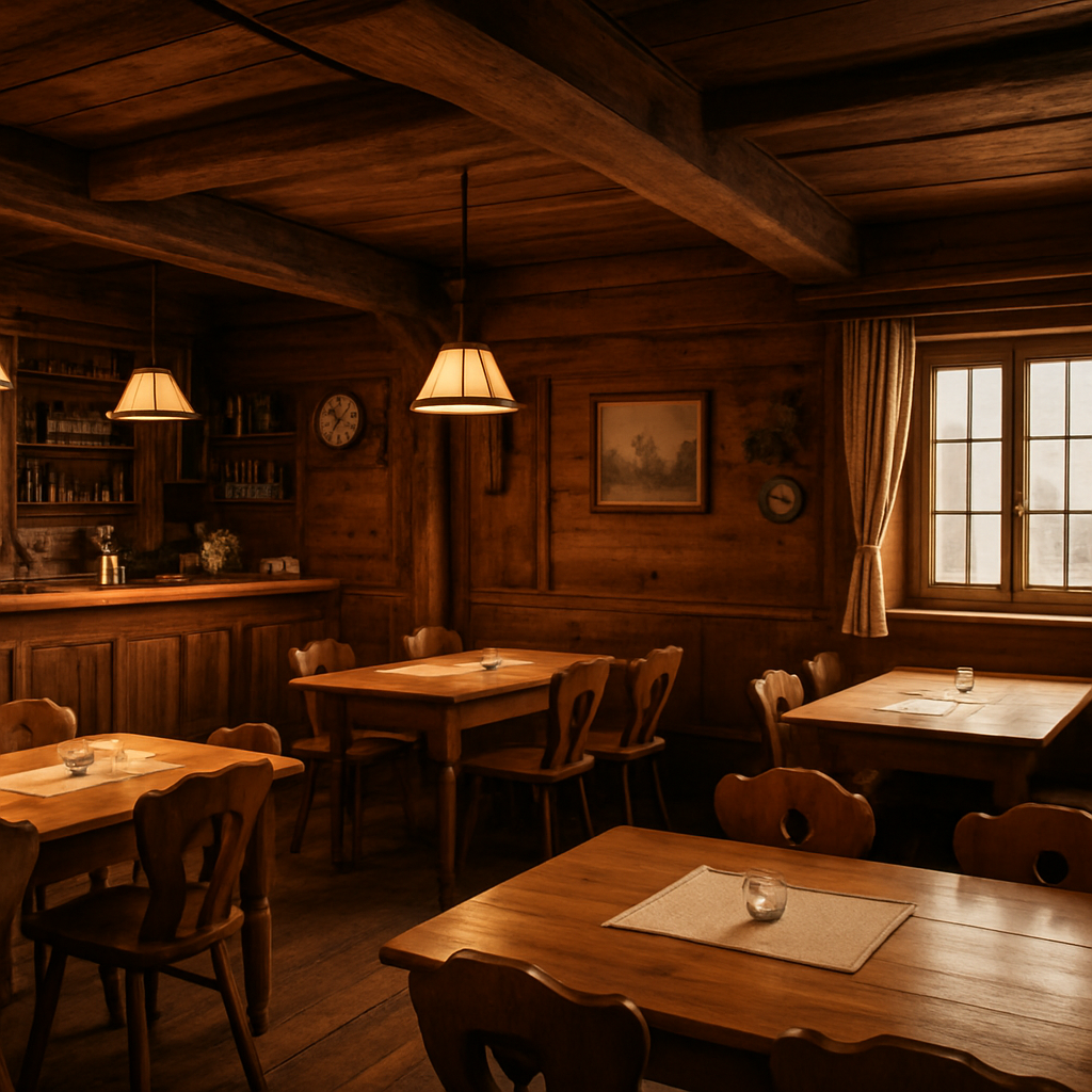 Intérieur chaleureux du Café des Promeneurs